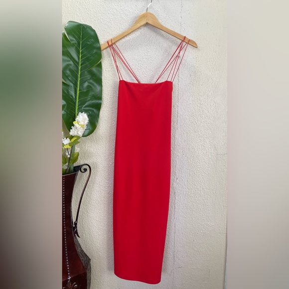 Nookie Trinity 2 way Red Midi Dress Size M NWT bloggers favorite - Picture 4 of 8
